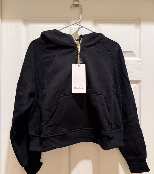 🍋 Black/Gold Half Zip Hoodie (S) - Logo is Tarnishing