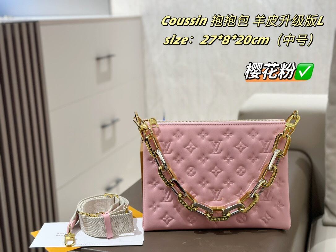 Pink Monogram Cousin Shoulder Bags