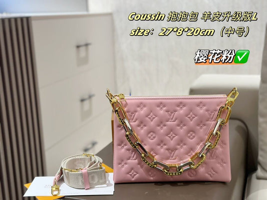 Pink Monogram Cousin Shoulder Bags