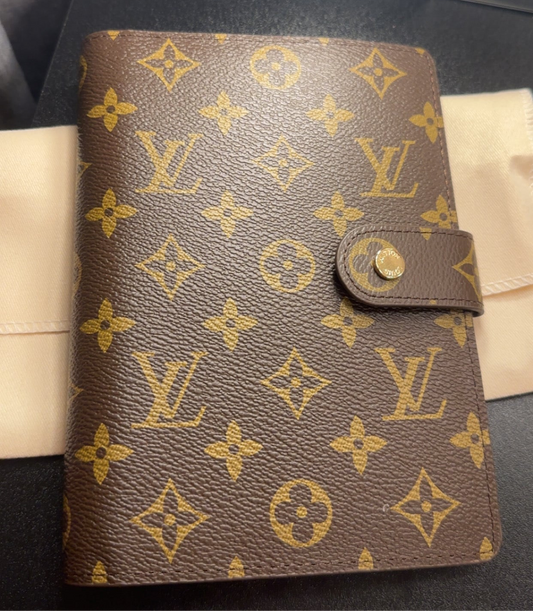 Brown Monogram Medium Agenda Cover (2025 - 2028)