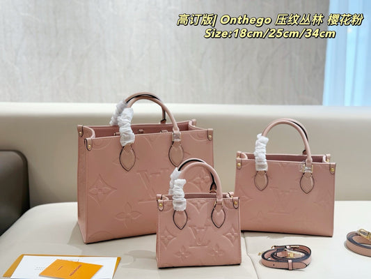 Pink Monogram On the Move Totes