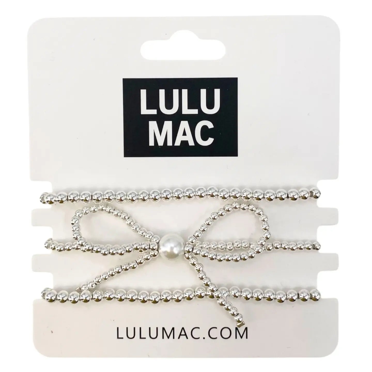 Lulu Mac Silver Bow Bracelet Set