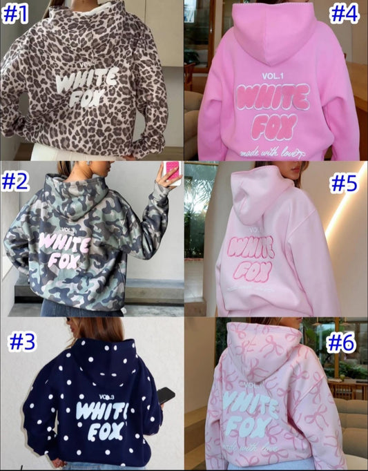 White 🦊 Hoodies