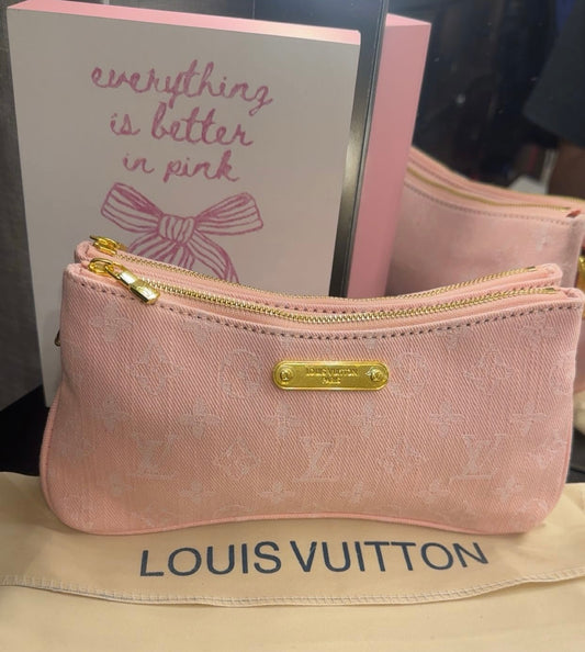 Pink Denim On the Go Mini Bag