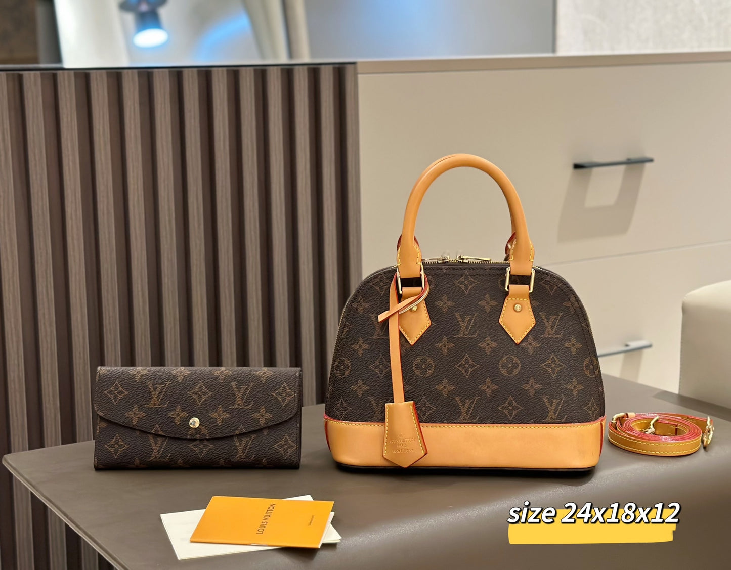 Brown Monogram Mini Handbag & Wallet Combination Set