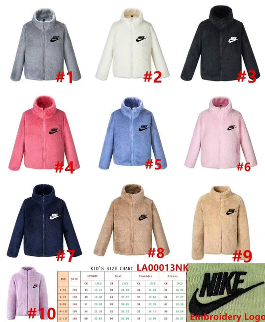 N K Fluffy Zip Jackets
