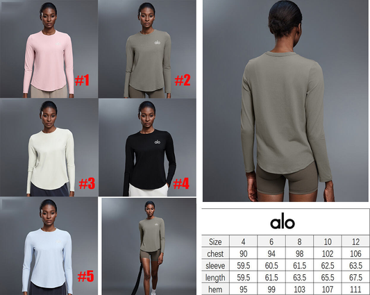 A L O Long-Sleeve Flowy Tees