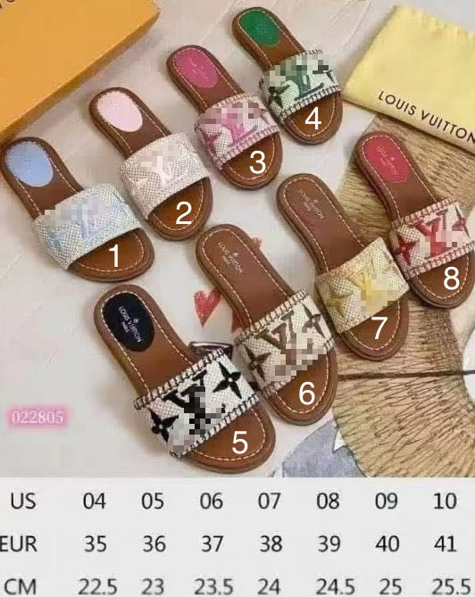 Monogram Flat Woven Sandals