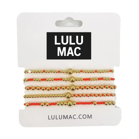 Lulu Mac Orange Bracelet Set