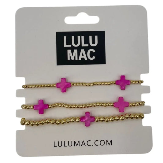 Lulu Mac Hot Pink Bracelet Set