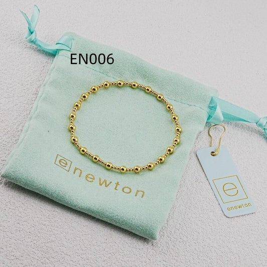 EN006 Single Gold Bead Bracelet