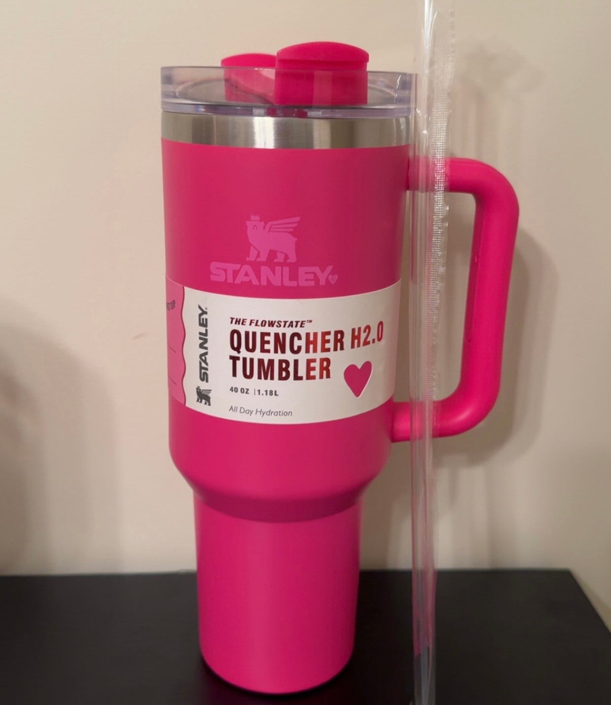 Genuine Double Pink Valentine’s Stanley Tumbler (40oz)