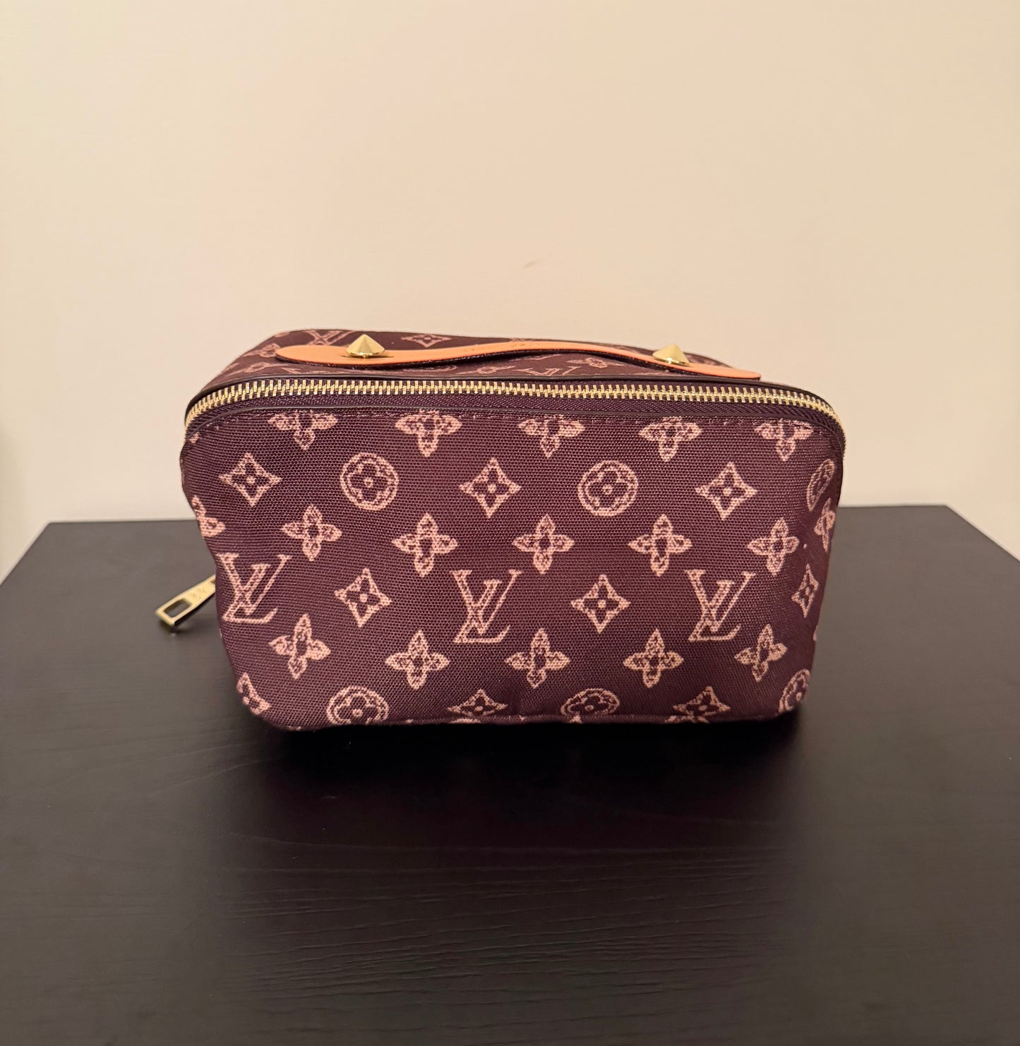 Brown Denim Monogram Toiletry Bag