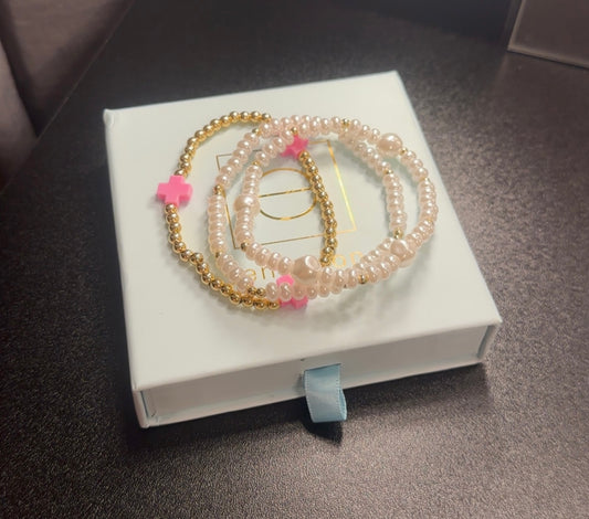 Pink Everyday Bracelet Stack of 3