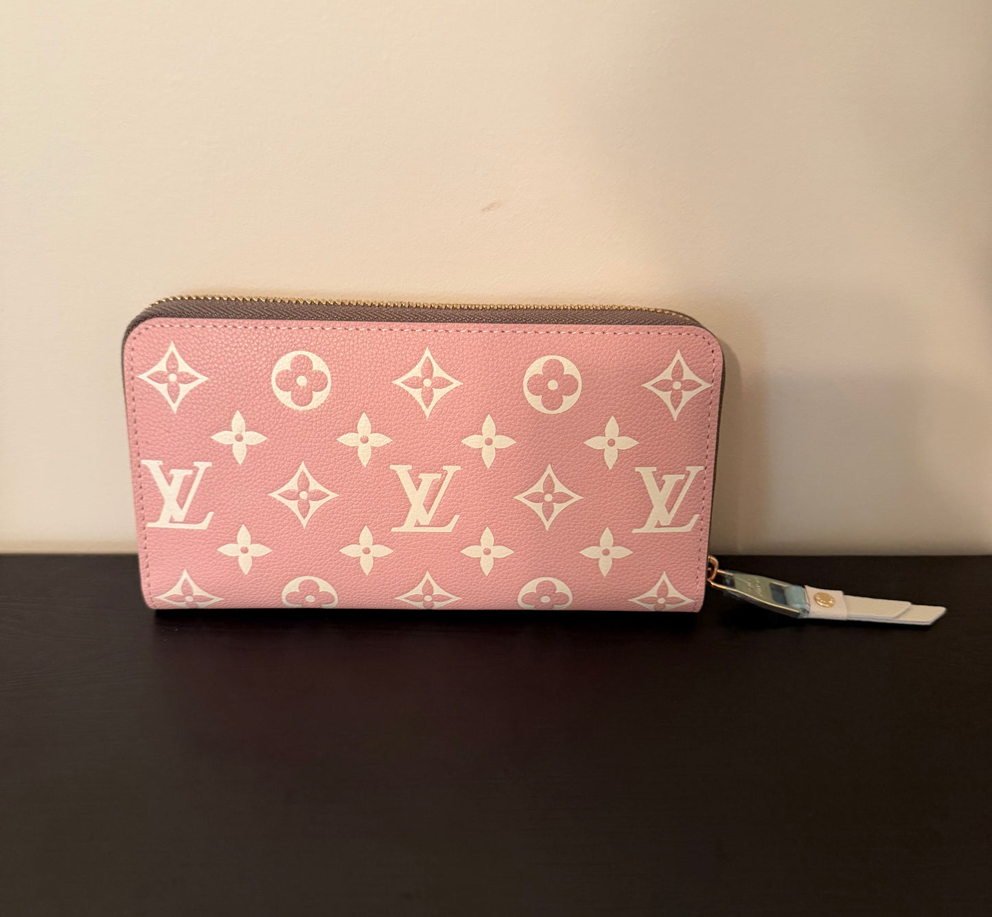 Monogram Pink/Green Zip Wallet - Two Tone