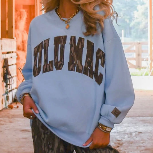 Lulu Mac Light Blue/Mossy Oak Bottomland Sweatshirt