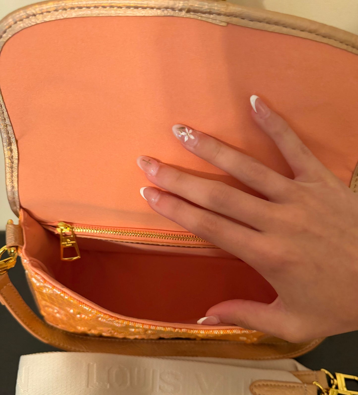 Monogram Orange Fluorescent Saddle Crossbody Bag (PERFECT FOR FALL!)