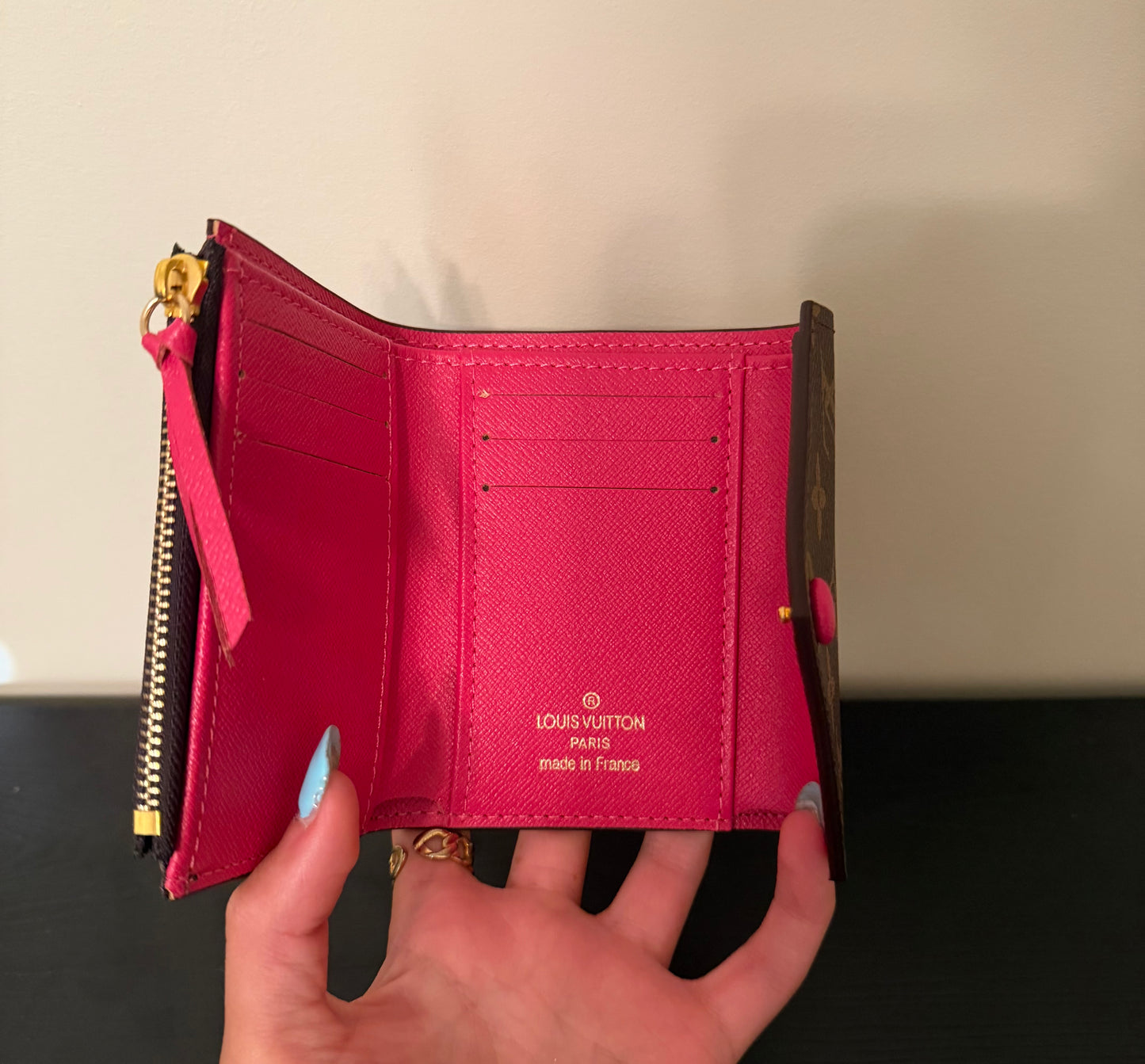 Brown Monogram Mini Fold-Up Wallet (Rose Int.)