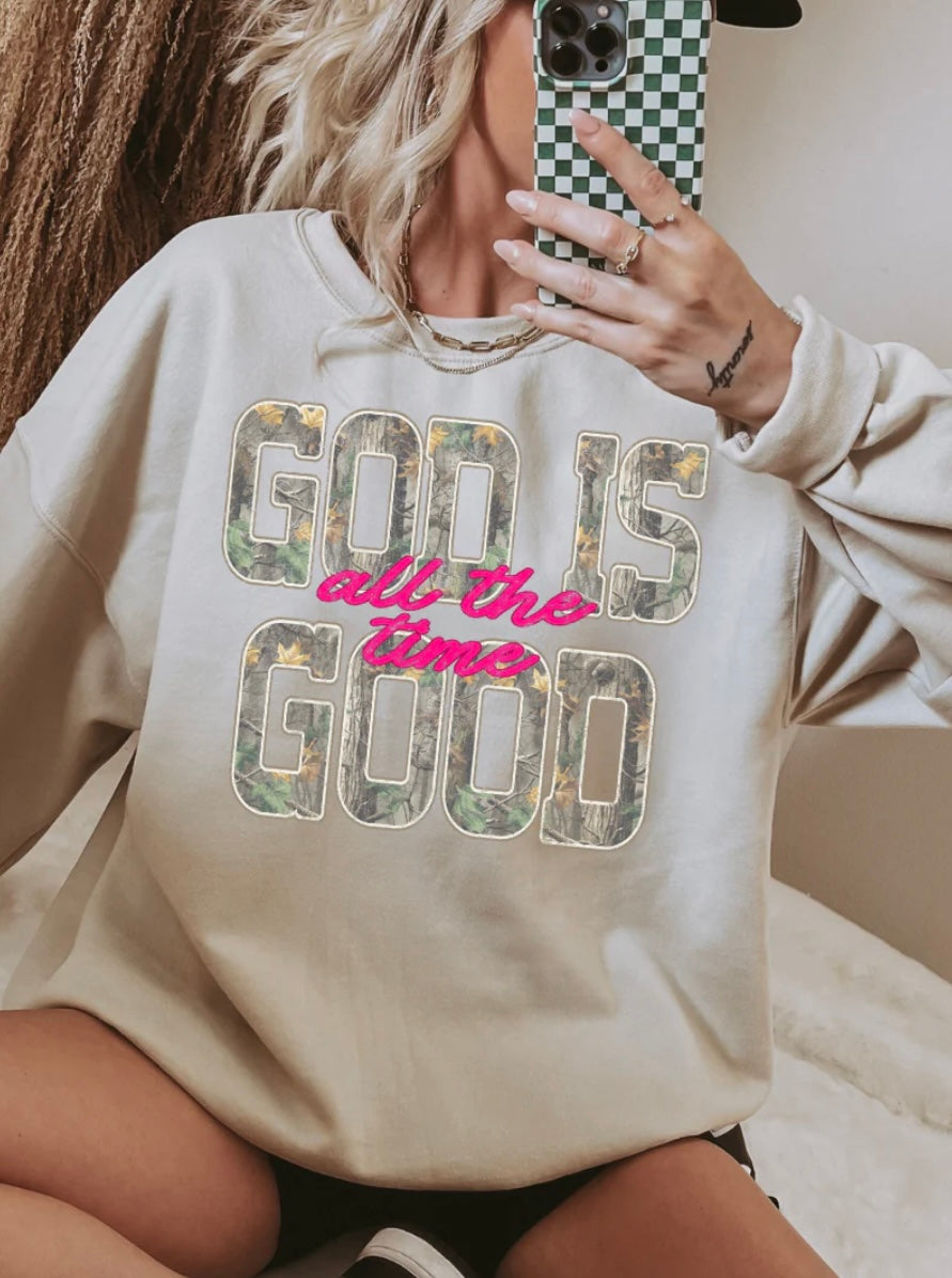 God is Good All the Time Vinyl Graphic Tops