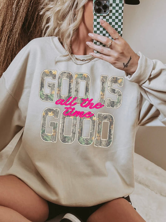 God is Good All the Time Vinyl Graphic Tops