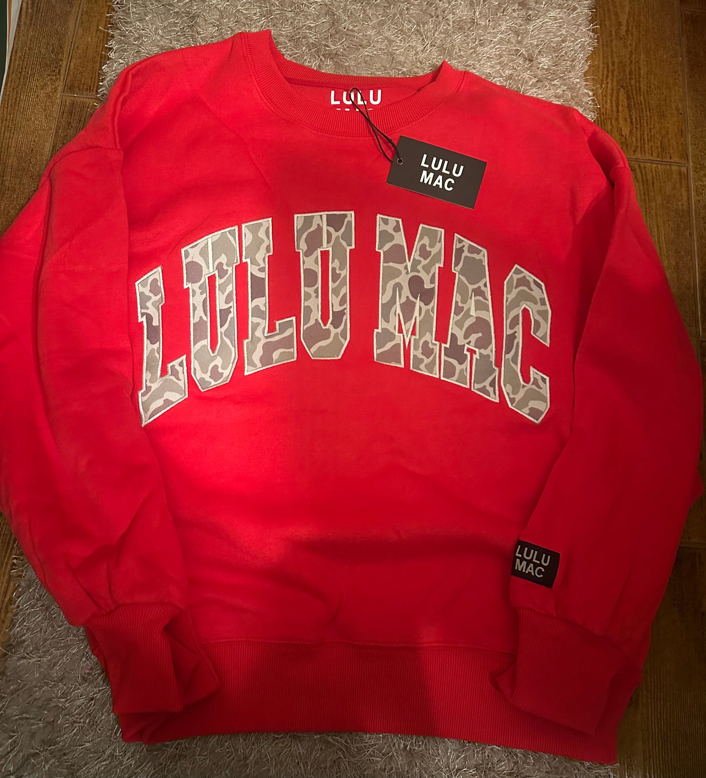 Lulu Mac Red/Camo Sweatshirt - IN STOCK