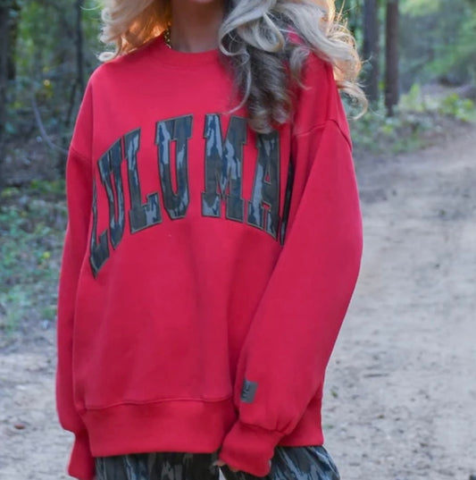 Lulu Mac Red/Mossy Oak Bottomland Sweatshirt