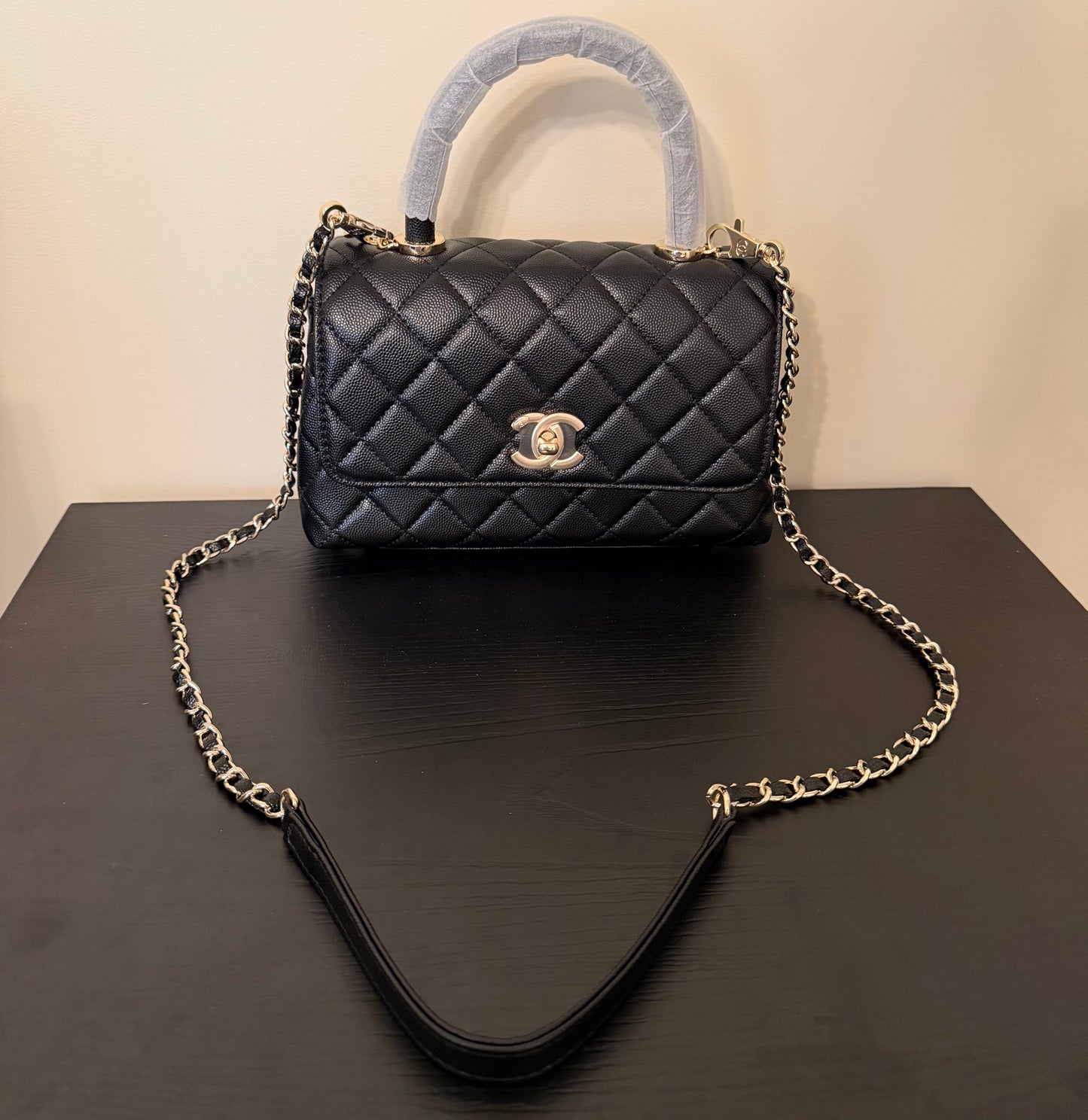 Double C Black/Gold Coco Quilted Bag