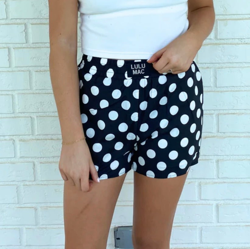 Lulu Mac Black Polka Dot Shorts