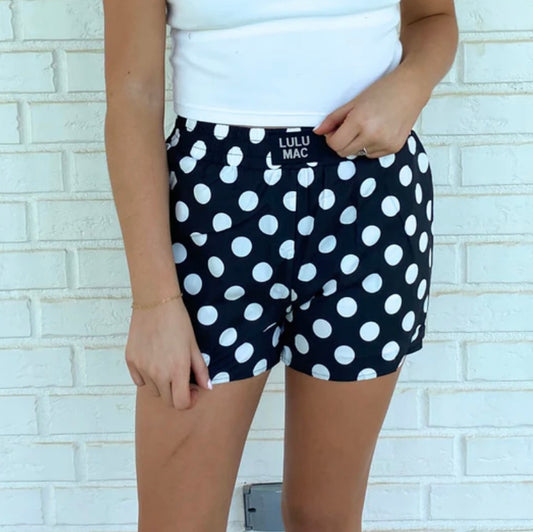 Lulu Mac Black Polka Dot Shorts
