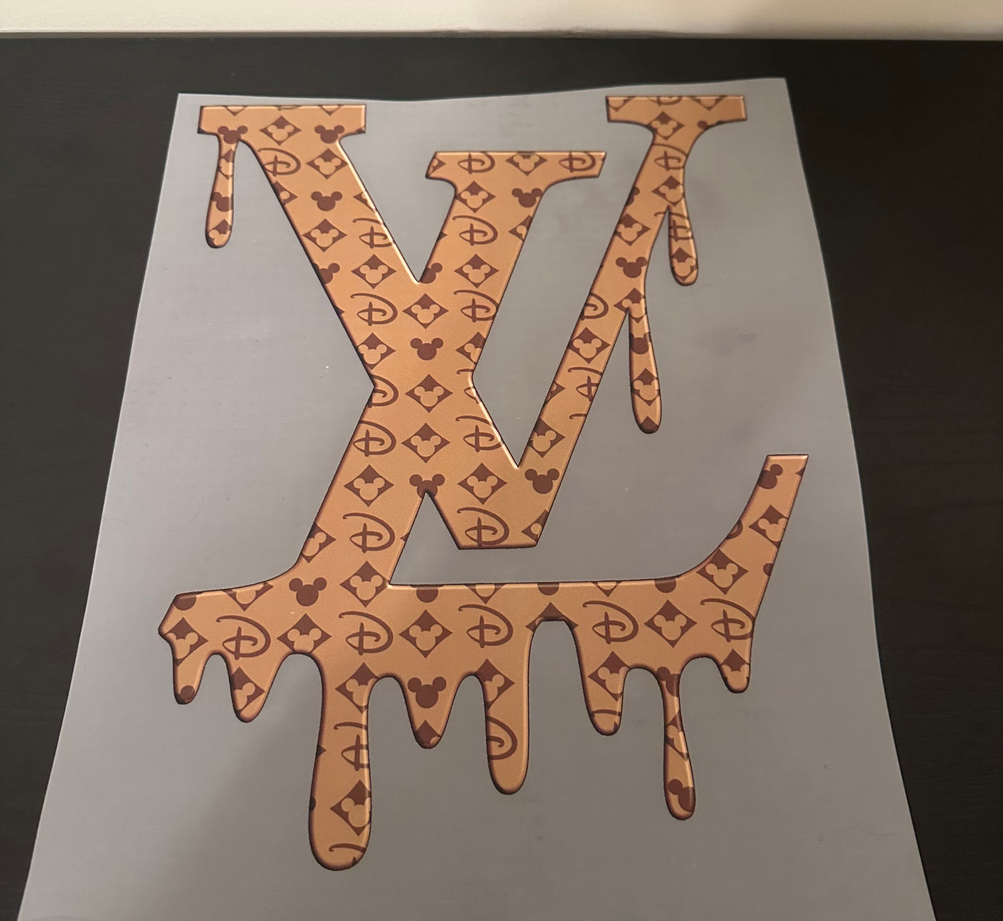 Gold/Brown Monogram Disney Graphic Tops