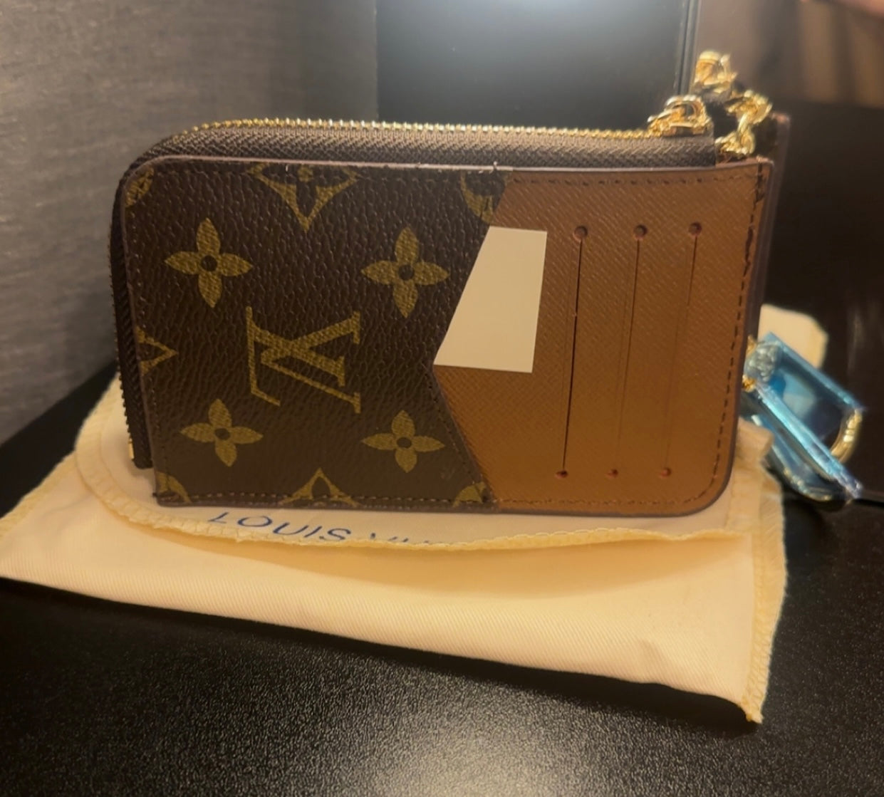 Brown Monogram Card Case Keychain