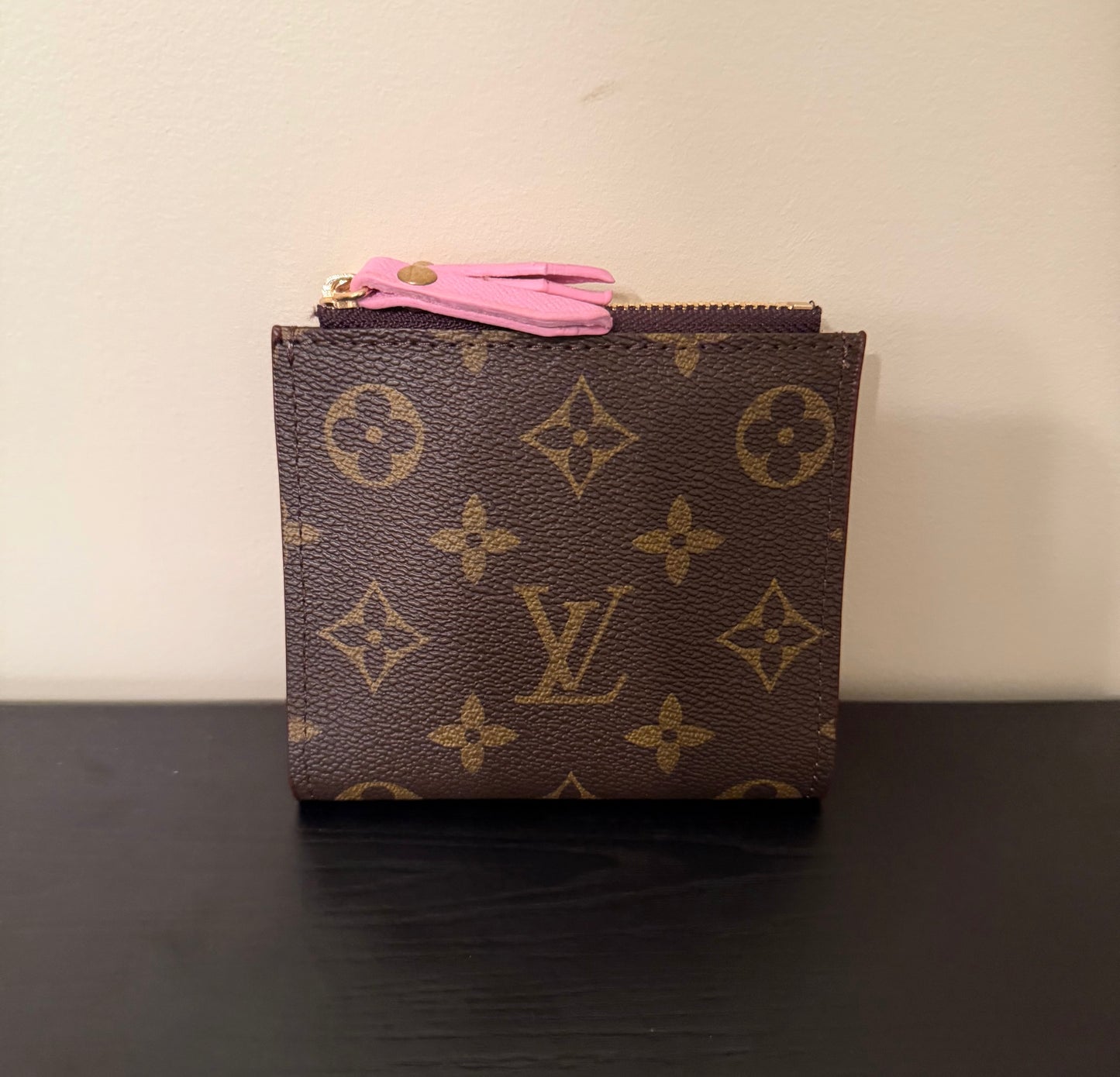 Brown Monogram Mini Pink Card Wallet