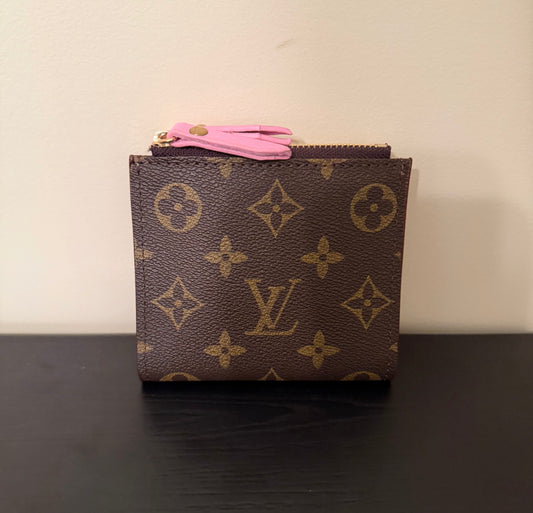 Brown Monogram Mini Pink Card Wallet