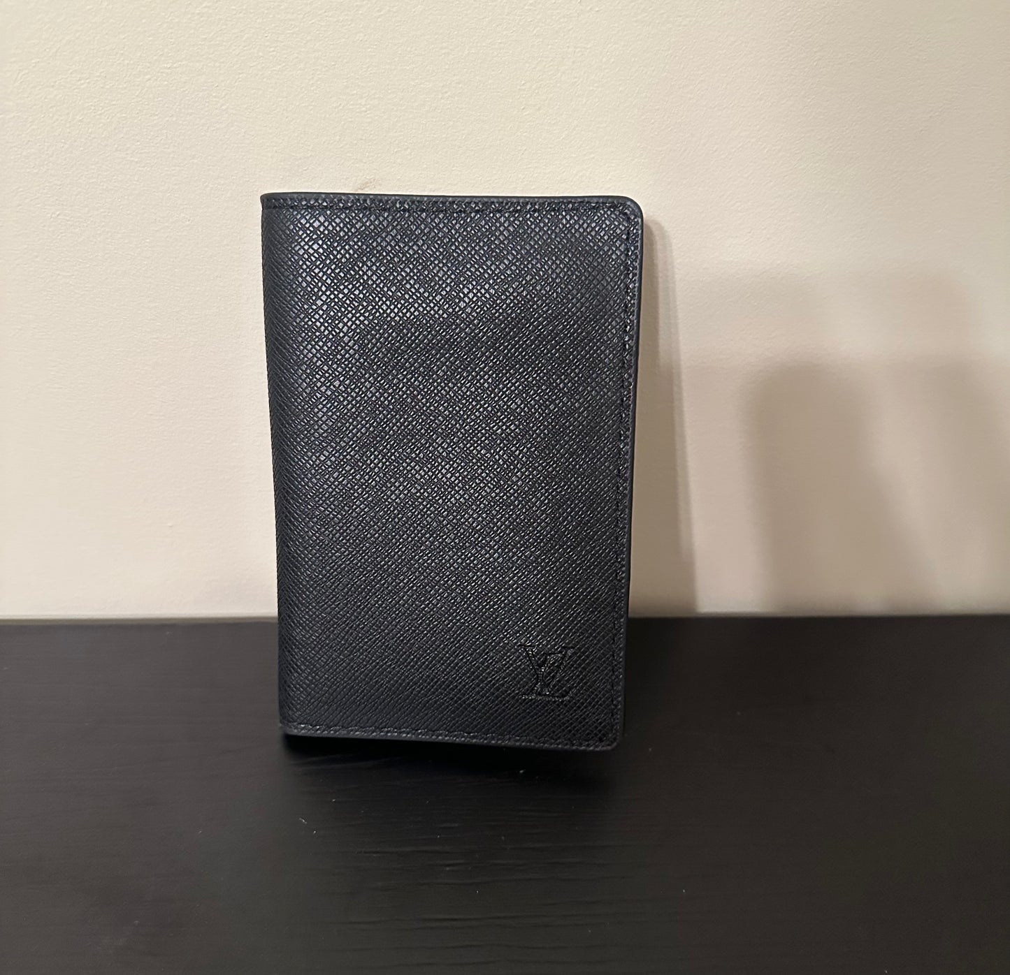 Black Monogram Mini Card Holder