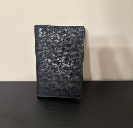 Black Monogram Mini Card Holder