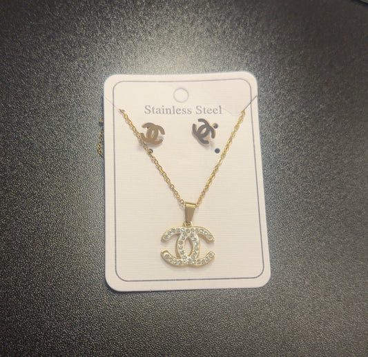 Double C Bling Jewelry Set
