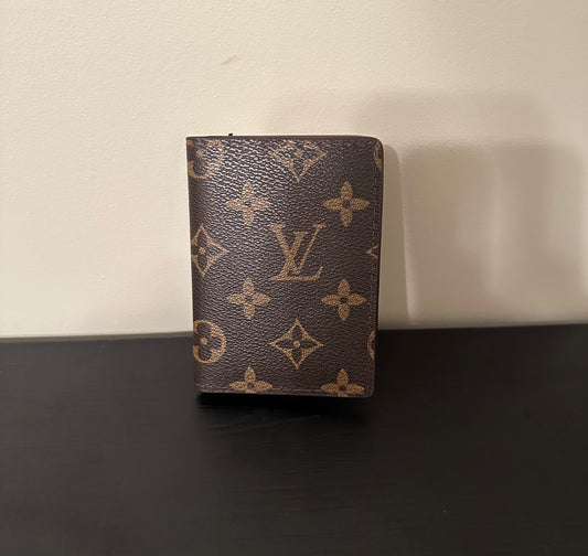 Brown Monogram Mini Card Holder