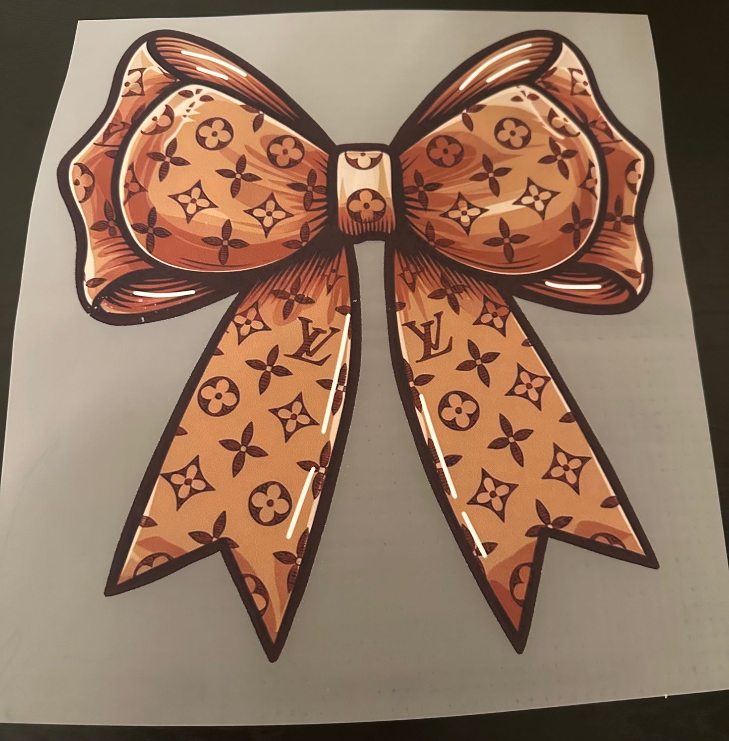 Peanut Butter/Brown Monogram Graphic Tops