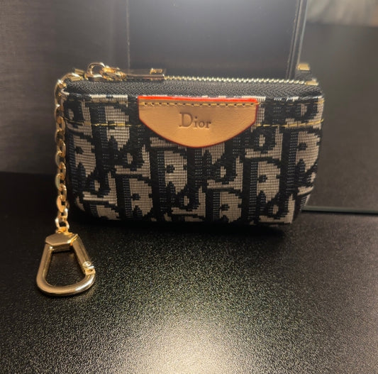 🐎 Navy Blue Monogram Key Pouch