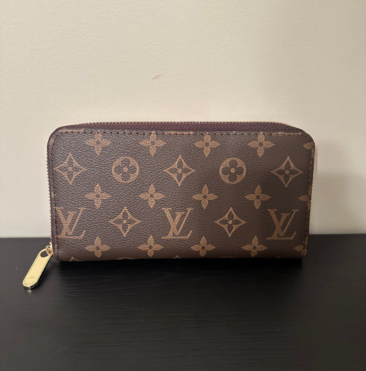 Brown Monogram Zip Wallet