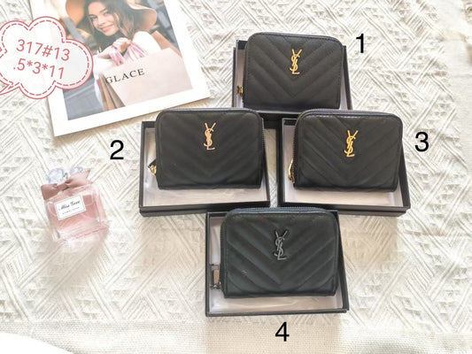 BF - Y $ Quilted Mini Zip Wallets