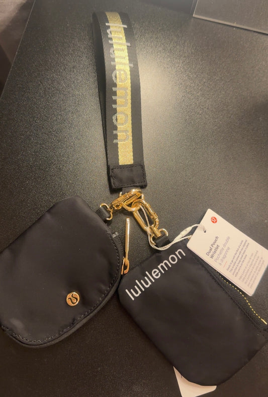 Black/Gold Duo Wristlet