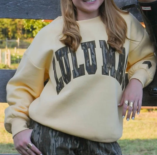 Lulu Mac Butter/Mossy Oak Bottomland Sweatshirt