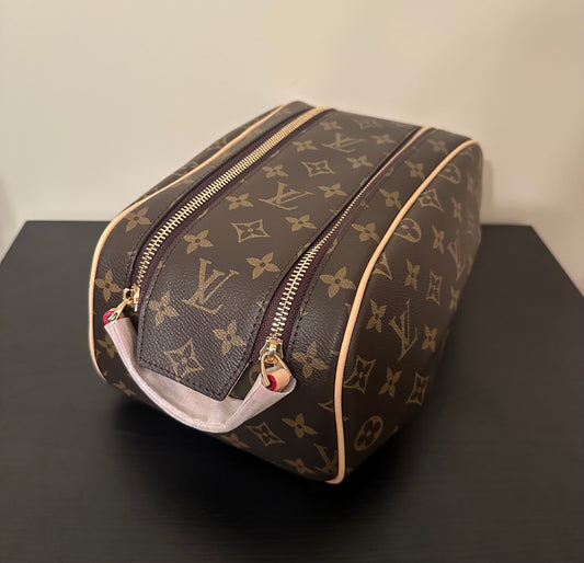 Brown Monogram Double Toiletry Bag