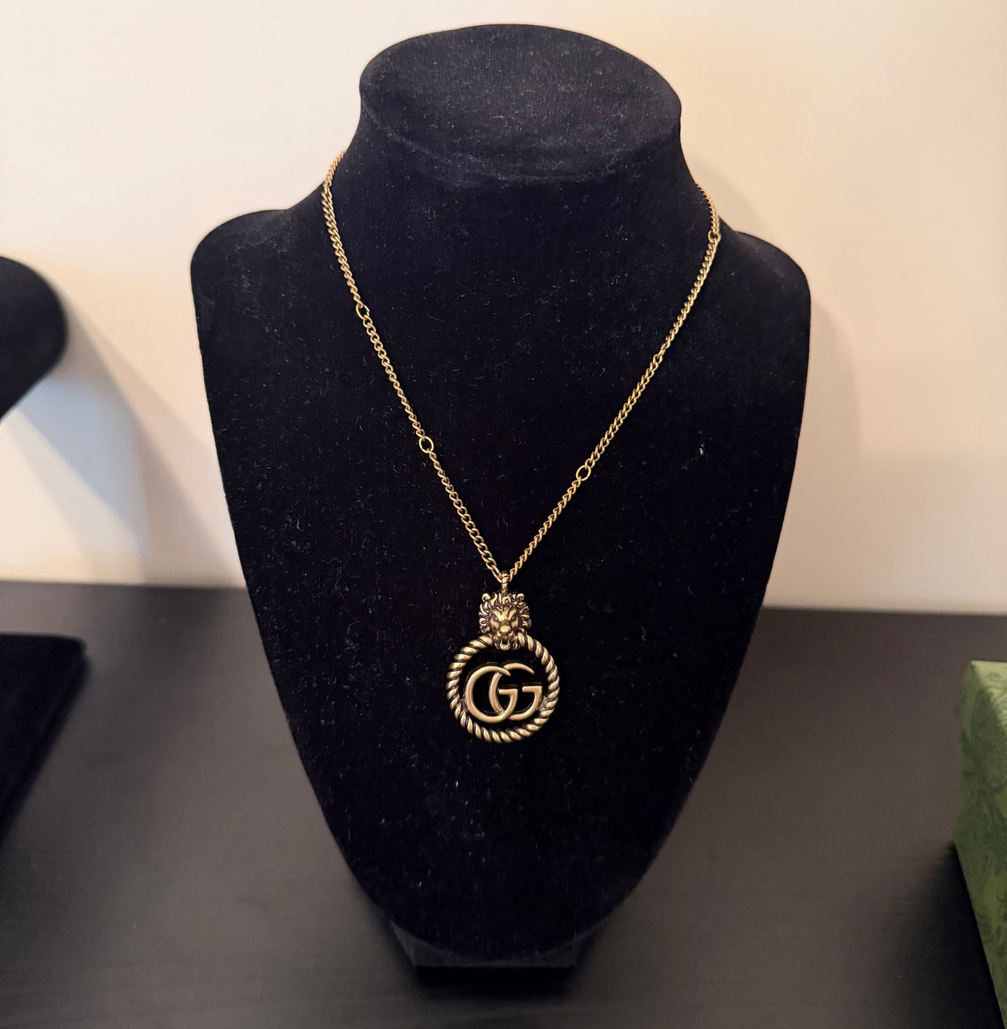 Double G Gold Lion Necklace