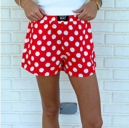 Lulu Mac Red Polka Dot Shorts