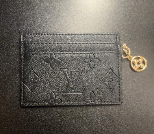 Black Monogram Card Holder