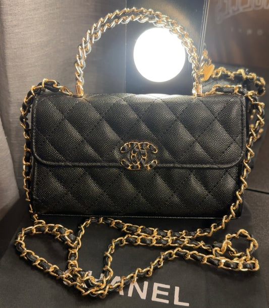 Double C Mini Quilted Hand/Shoulder Bag