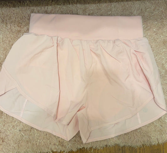 🍋 Light Pink High-Rise Shorts (SLIGHTLY DARKER THAN THE PHOTO)