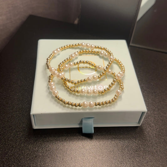 Pearl Bracelet Stack of 3 - FLASH SALE